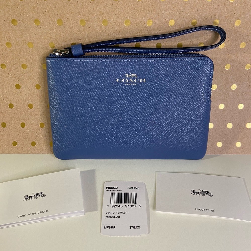 NWT Coach Clutch Dark Blue F58032